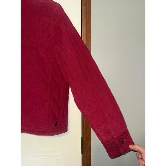 Eddie Bauer Pink Corduroy Lightweight Jacket Size Small - Picture 14 of 16